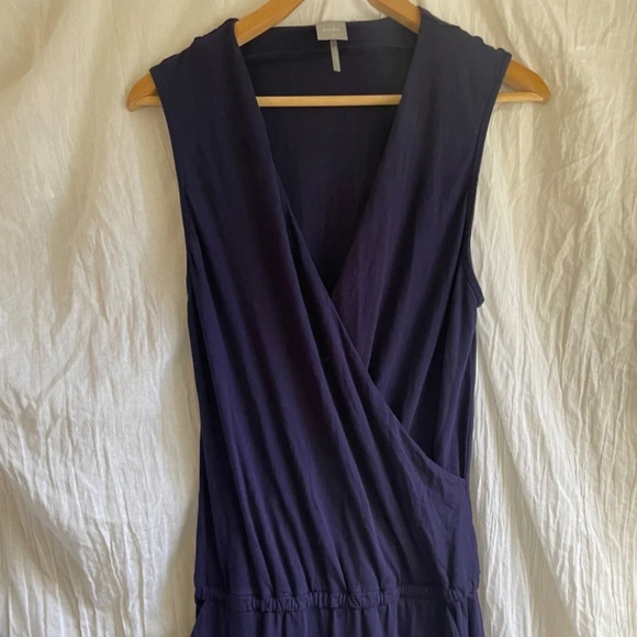 bobi Indigo Sleeveless Crossover Jumpsuit, S - Picture 5 of 7